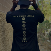 Heavy Black Chakra Box Fit Tee